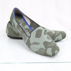ROTHY'S Green Camo Loafers Classic Preppy